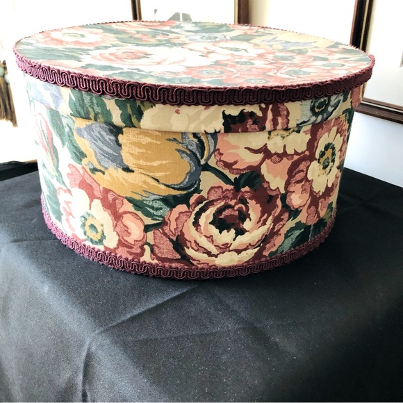 Louis Nichole Accents Vintage Louise Nichole Fabric Covered Storage